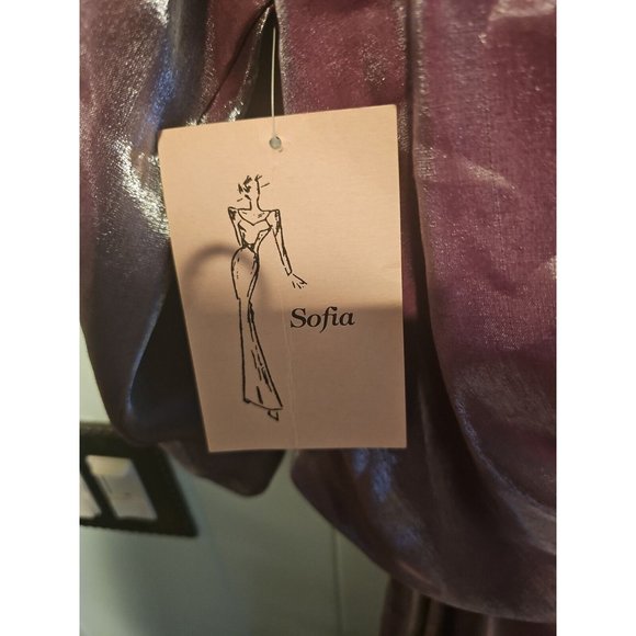 Vtg Nikolia Maids Mother Of The Bride 2 Piece Skirt Jacket Iridescent Purple NWT - Picture 4 of 5